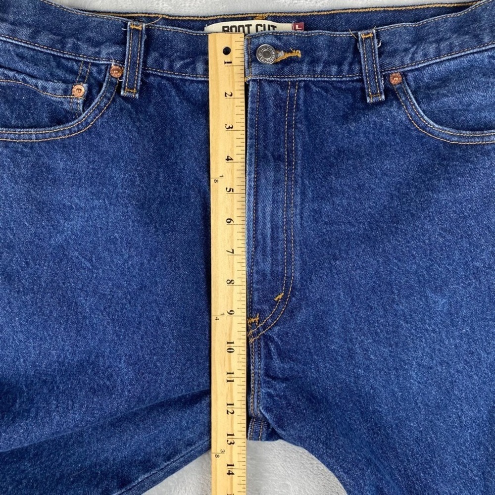 Vintage Levis 517 Jeans Mens 36x30 Blue Y2K Boot Cut Western Cowboy Dark Denim - Picture 11 of 14